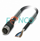 Кабель 10 м с разъемом M12 CBL-M12D-F05A-100MB-05EN-001 Posital Fraba