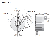 Инкрементальный энкодер EL 63 FB / GB / PB / PBF / PC / PCF Eltra