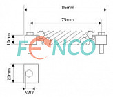 Комплект монтажа для тросового барабана WDS-MT60 Posital Fraba