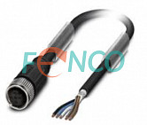 Кабель 10 м с разъемом M12 8pin розетка IP69K Posital Fraba