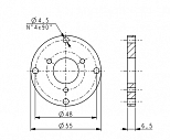 Переходной фланец энкодера PF4266 Lika